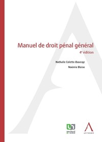 Manuel de droit pénal général - 4e édition