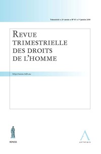 Revue trimestrielle des droits de l'homme 